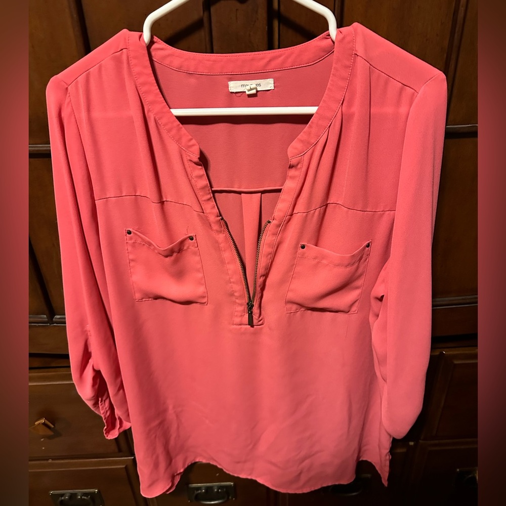Pink Maurice’s shirt